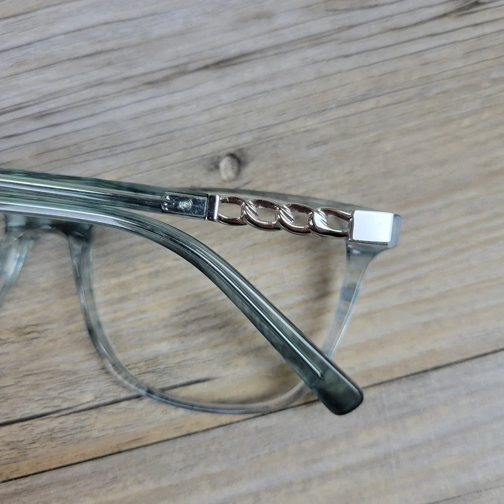 Marchon NYC Eyeglasses Frames M-5008 320 Blue Green Chain Link Women‎ 53-16-140